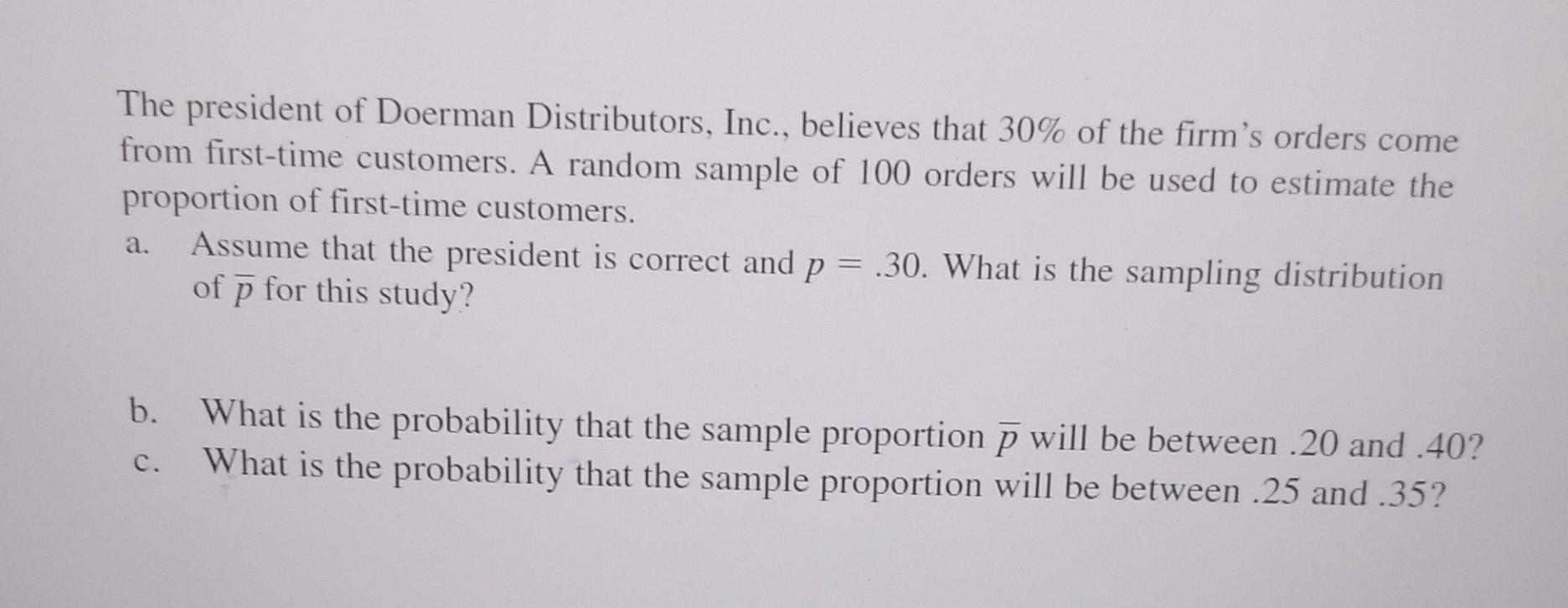 Solved The President Of Doerman Distributors, Inc., Believes | Chegg.com