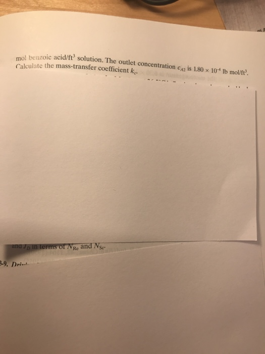 Solved TU TOT OW 3-5. Mass Transfer to Packed Bed and | Chegg.com