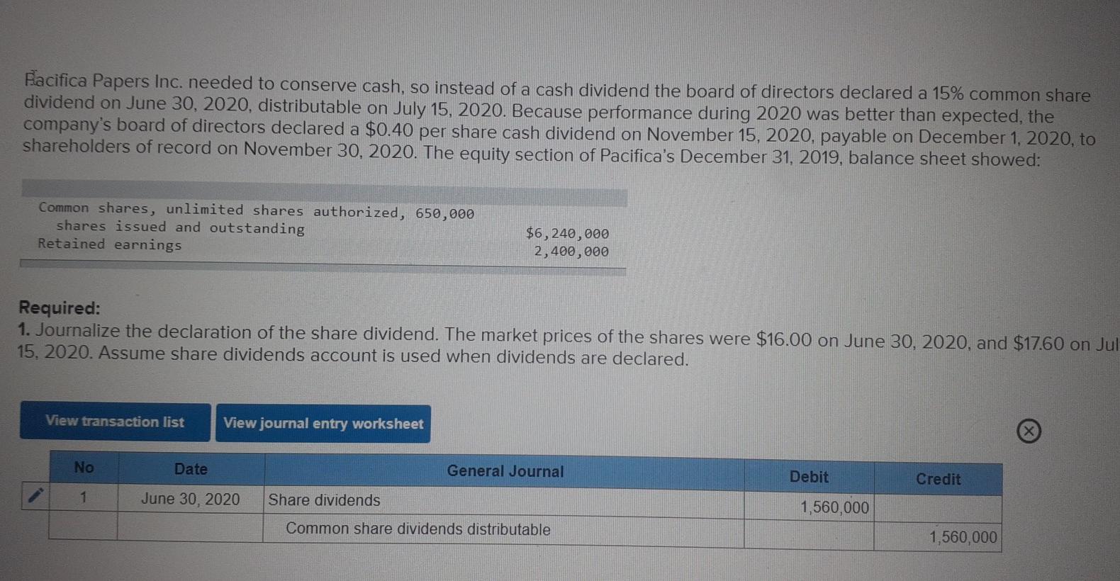 Solved Facifica Papers Inc. needed to conserve cash, so