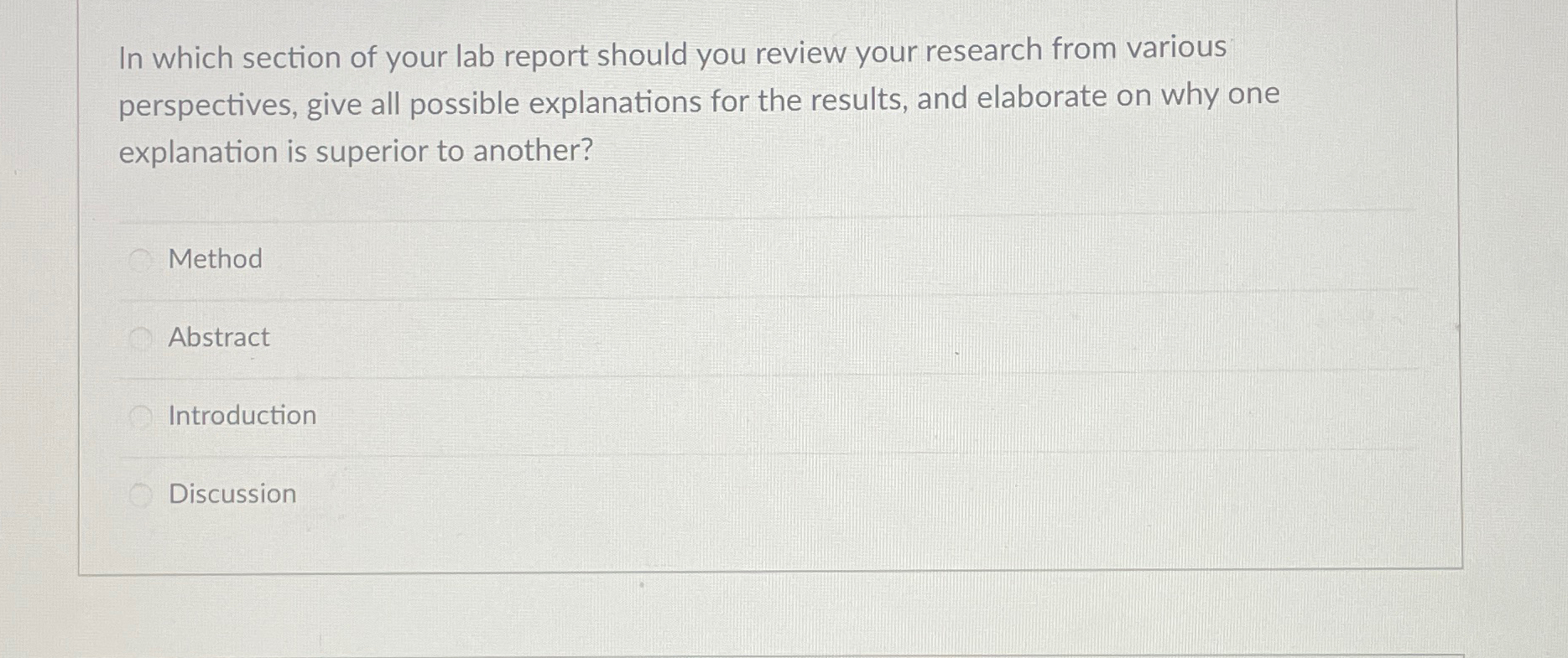 Solved In which section of your lab report should you review | Chegg.com
