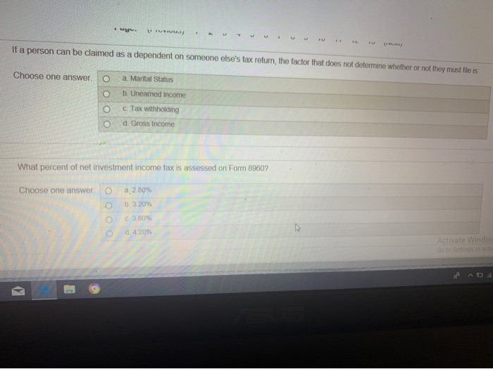Solved If a person can be claimed as a dependent on someone