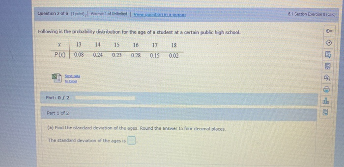 Solved Question 2 of 6 (point, Attempt 1 of Unlimited View | Chegg.com