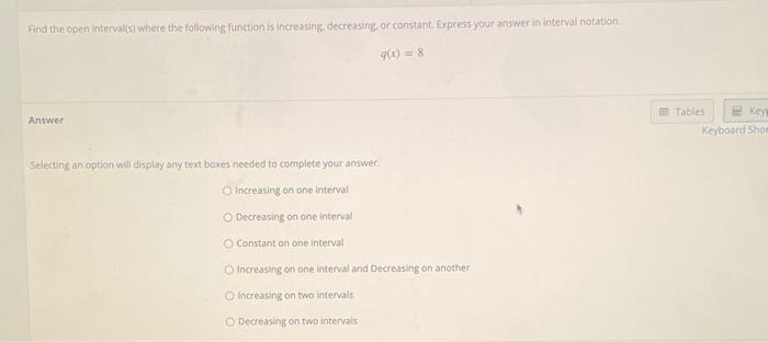 Solved Find the open interval(s) where the following | Chegg.com