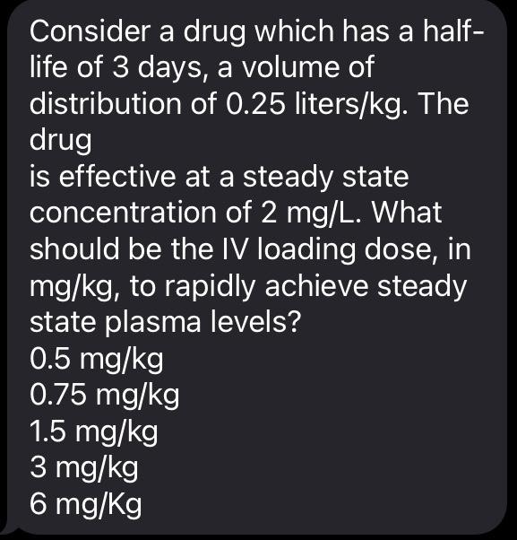 Solved Consider BD Again And That The Drug Dose Was Not | Chegg.com