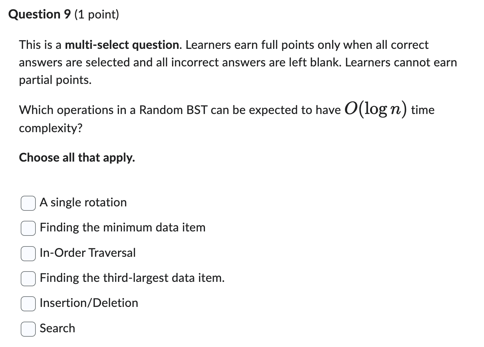 Solved Question 9 (1 ﻿point)This is a multi-select question. | Chegg.com