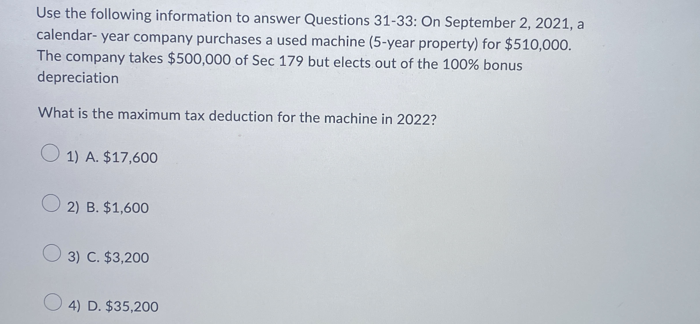 Solved Use The Following Information To Answer Questions Chegg Com