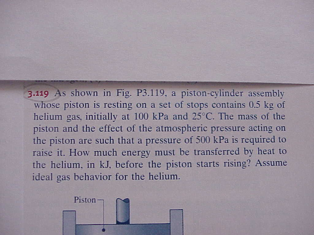 Solved As Shown In Fig. P3.119, A Piston-cylinder Assembly | Chegg.com