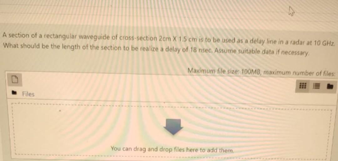 Solved A section of a rectangular waveguide of cross-section | Chegg.com