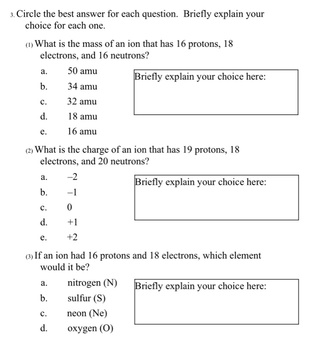 Solved a. 3. Circle the best answer for each question. | Chegg.com