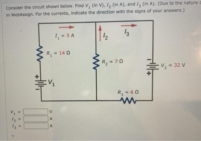 Solved Consider The Circuit Shown Below. Find V, (in V), 12 | Chegg.com