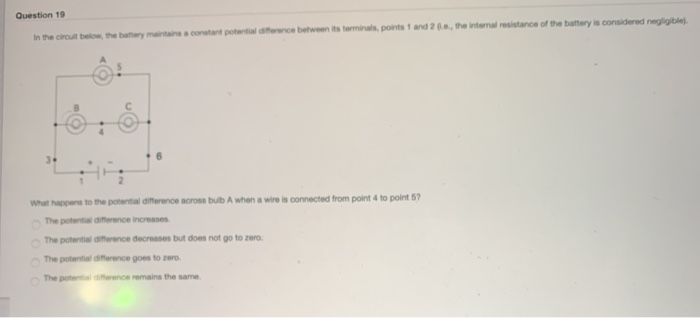 Question 15 In The Circuit Below The Battery Chegg Com