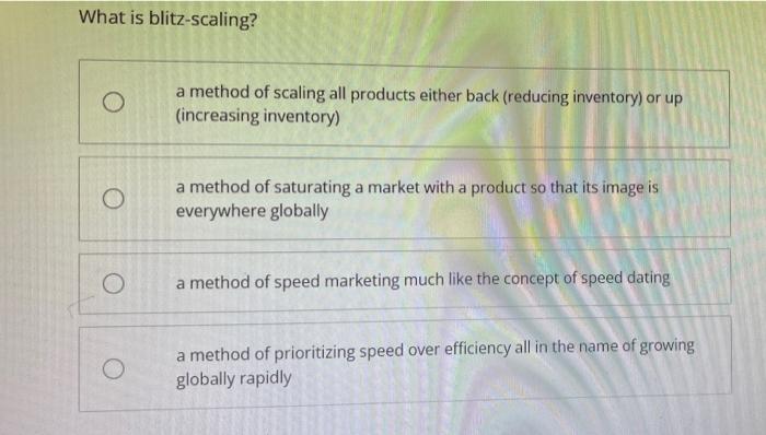 Solved What is blitz-scaling? a method of scaling all | Chegg.com