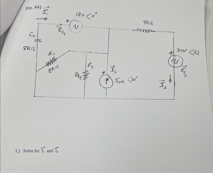 Solved 1.) Solve For I1 And I2. | Chegg.com