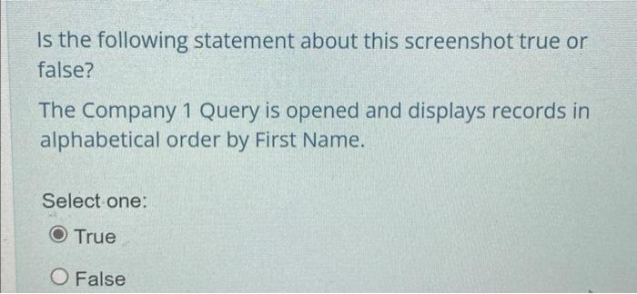 Solved Is the following statement about this screenshot true | Chegg.com