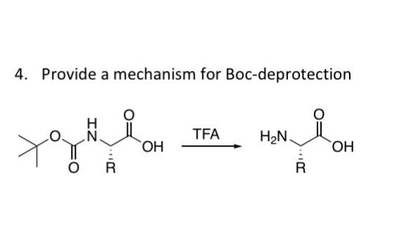 Solved Draw a mechanism for Boc-deprotection | Chegg.com