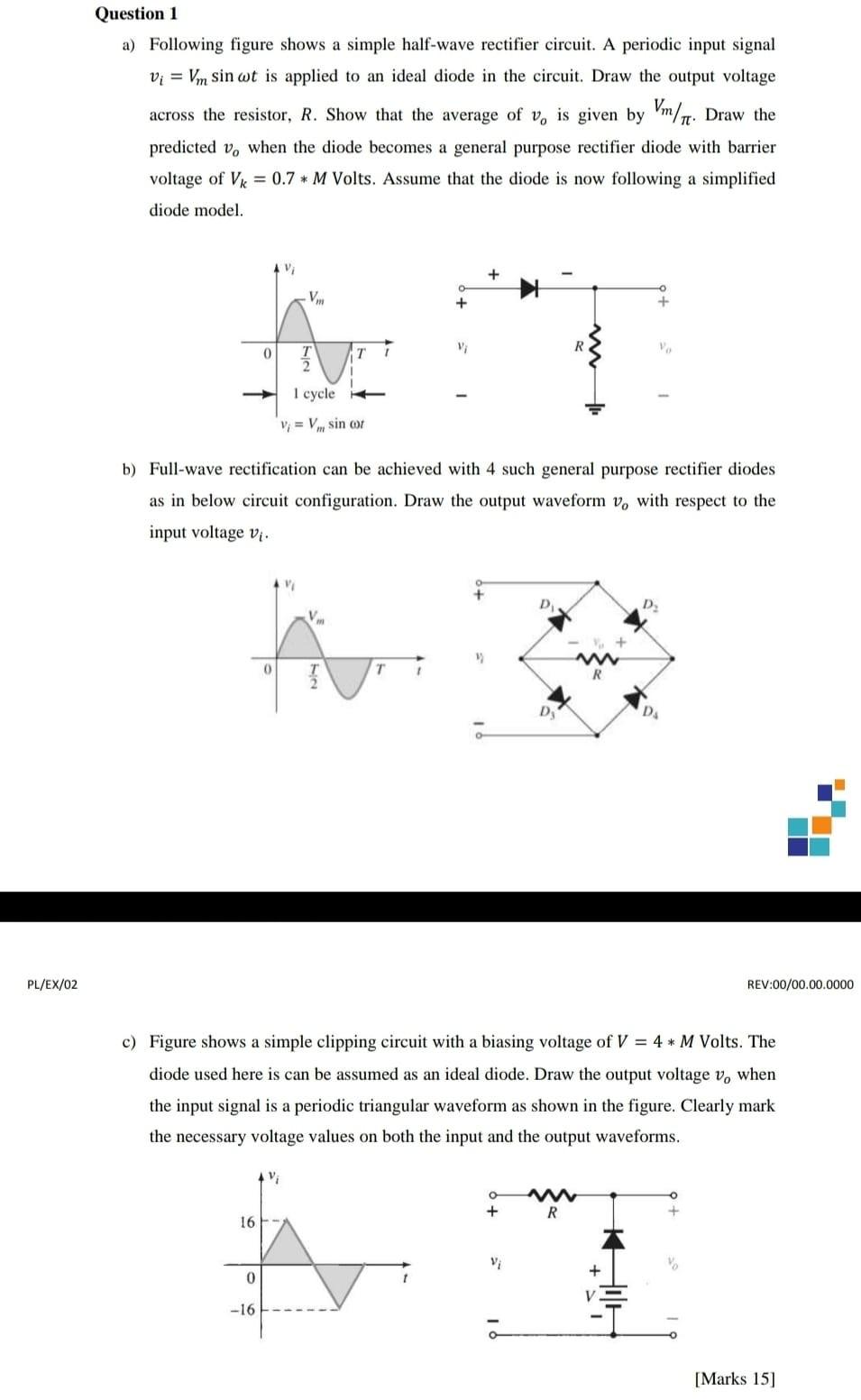 Solved Question 1 A) Following Figure Shows A Simple | Chegg.com