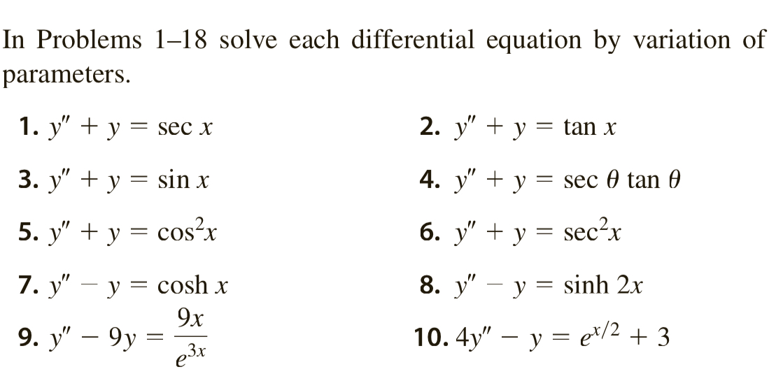 Solved In Problems 1-18 ﻿solve each differential equation by | Chegg.com