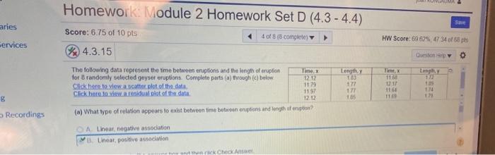 Solved Homework: Module 2 Homework Set D (4.3-4.4) Save | Chegg.com