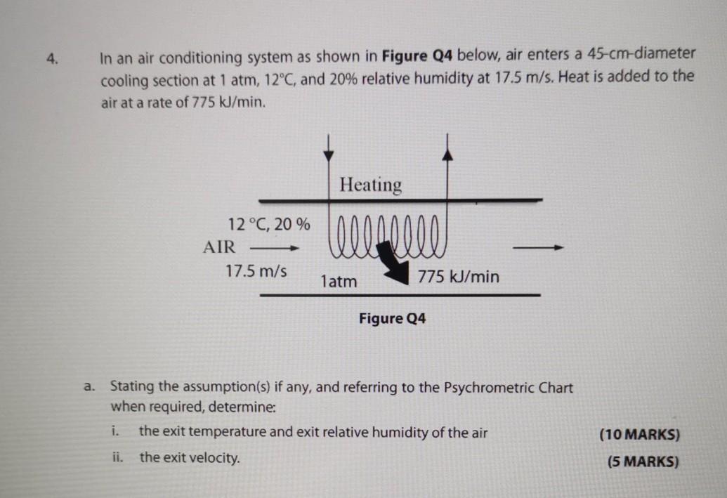 Solved 4. In an air conditioning system as shown in Figure | Chegg.com