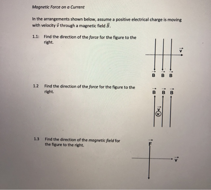 solved-magnetic-force-on-a-current-in-the-arrangements-shown-chegg