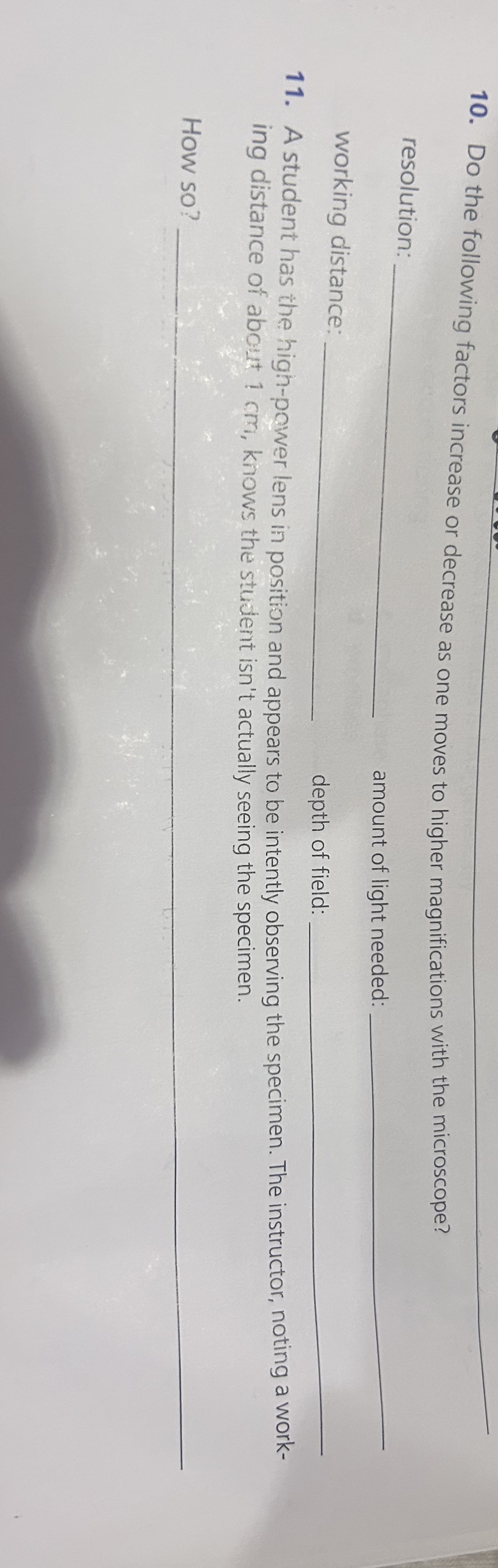 Do the following factors increase or decrease as one | Chegg.com