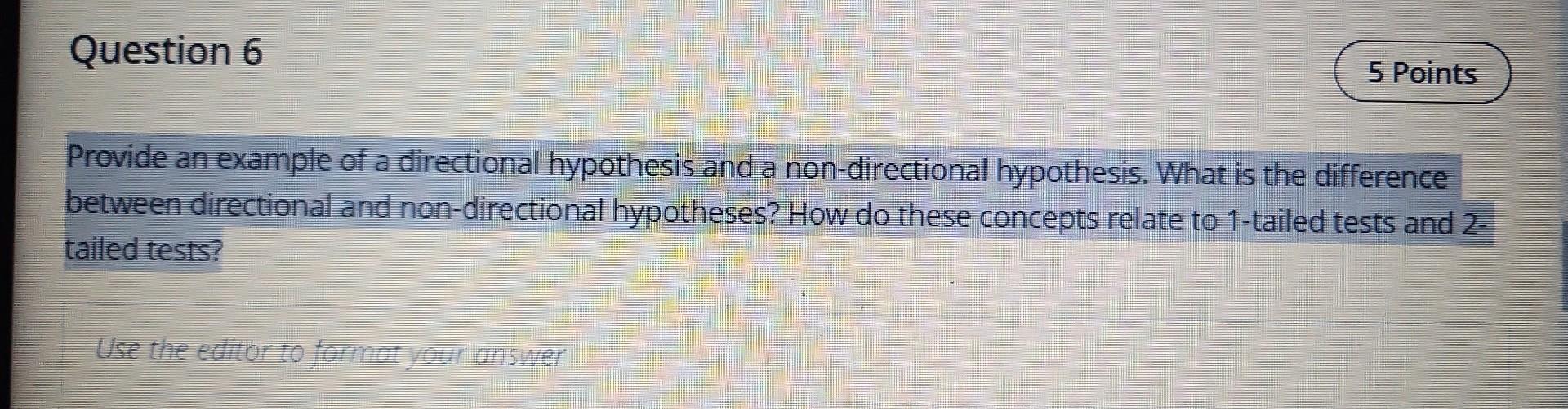 operationalised directional hypothesis example