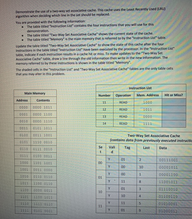 Solved Problem 1: Cache And Main Memory Design (40 Points: 8 | Chegg.com