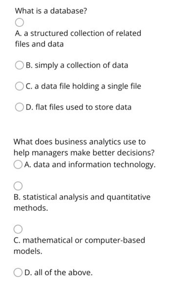 solved-what-is-a-database-a-a-structured-collection-of-chegg