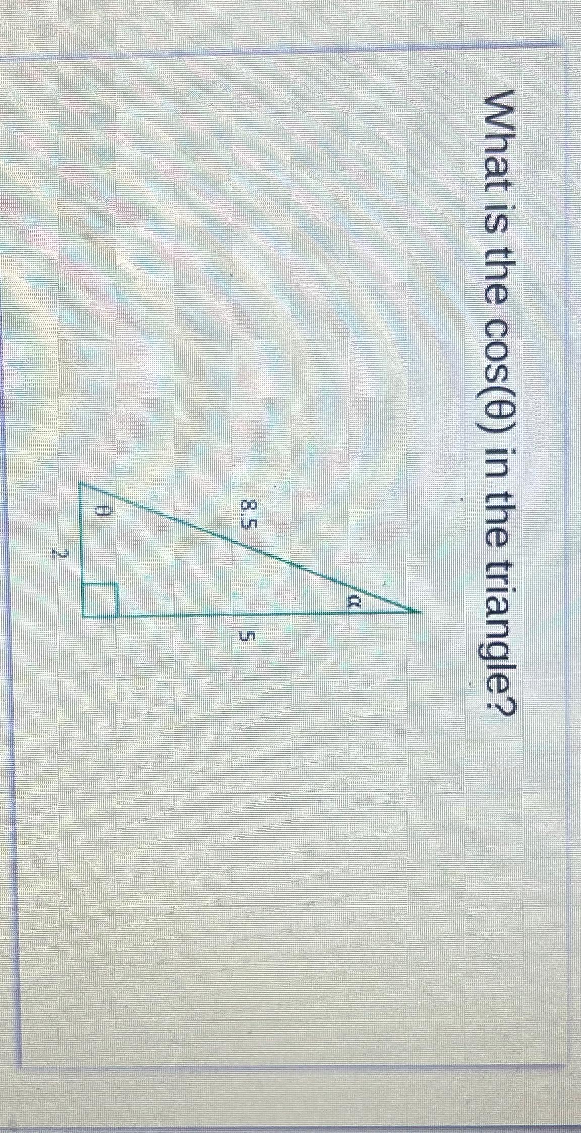 area of triangle cos