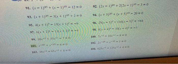 Solved can u do 91,93,101, and example H & I using | Chegg.com