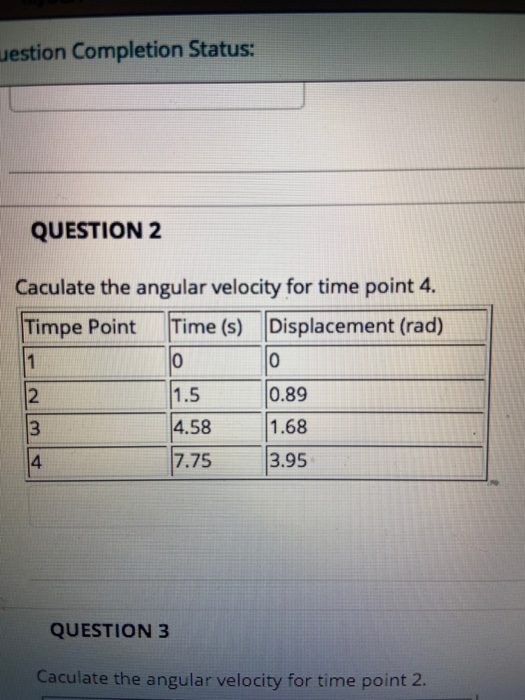 Solved uestion Completion Status: QUESTION 2 Caculate the | Chegg.com