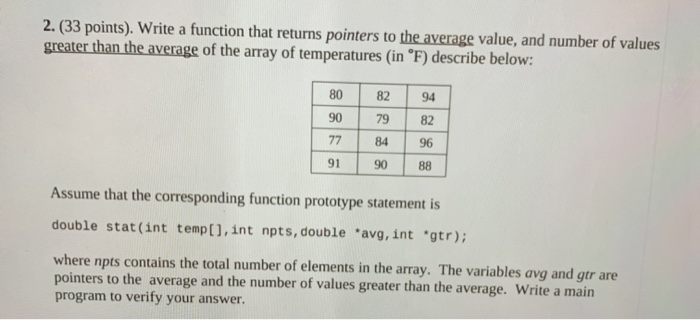 Solved 2. (33 points). Write a function that returns | Chegg.com