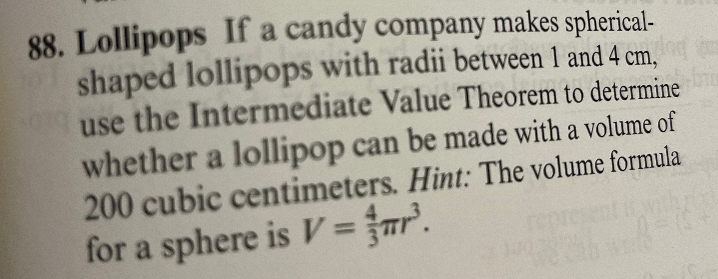 Solved Lollipops If a candy company makes sphericalshaped