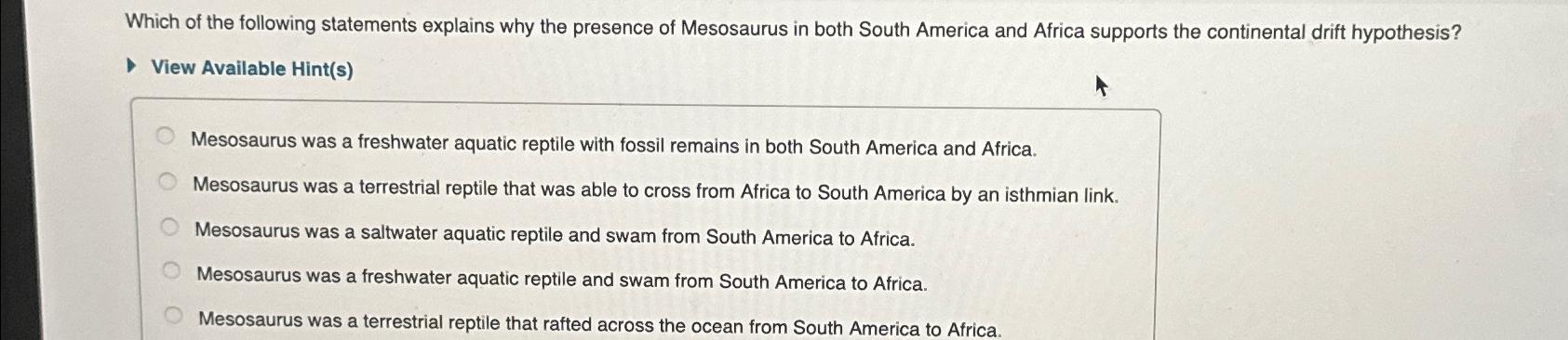 Solved Which of the following statements explains why the | Chegg.com