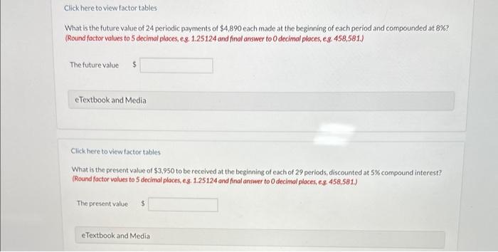 Solved Click here to view factor tables What is the future | Chegg.com