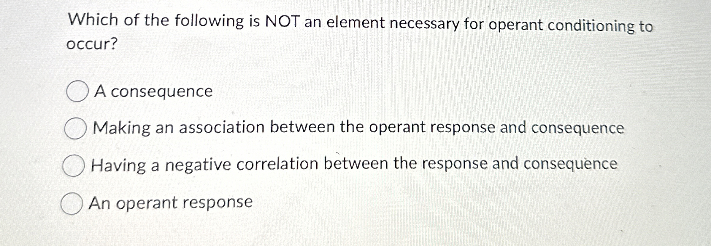 Solved Which of the following is NOT an element necessary | Chegg.com