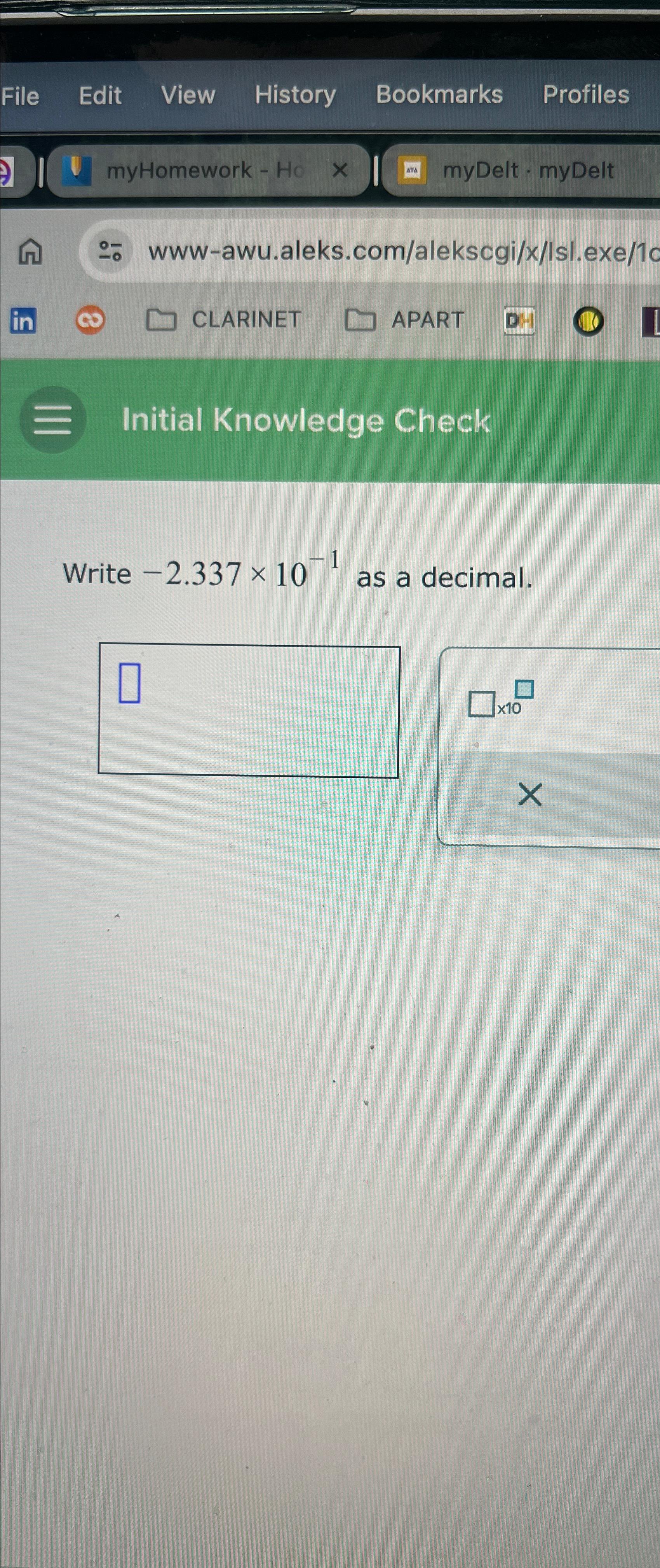 Solved myHomework - ﻿Ho xmyDelt * | Chegg.com