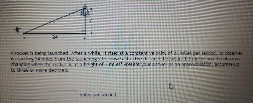 Solved A Rocket Is Being Launched After A While It Rises Chegg Com