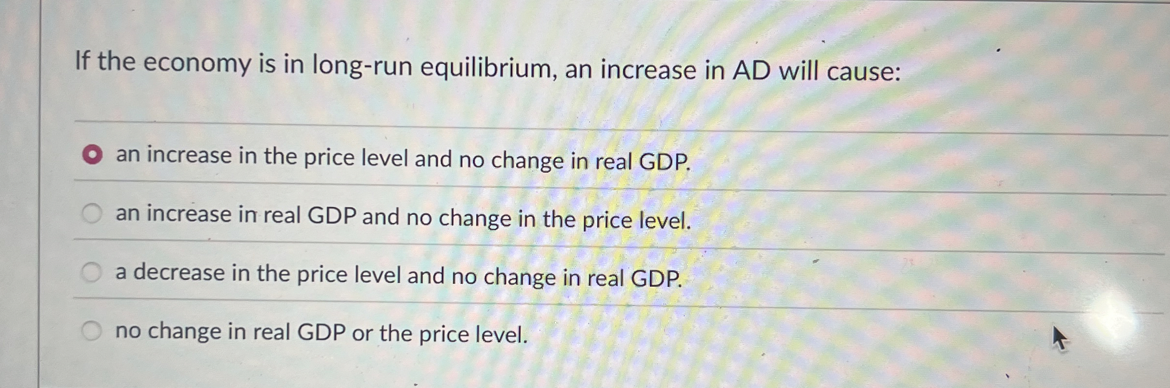 Solved If the economy is in longrun equilibrium, an