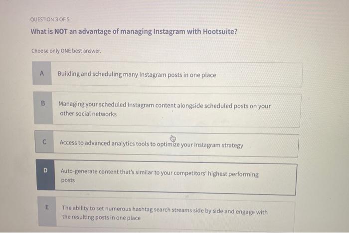 what is not an advantage of managing instagram with hootsuite?