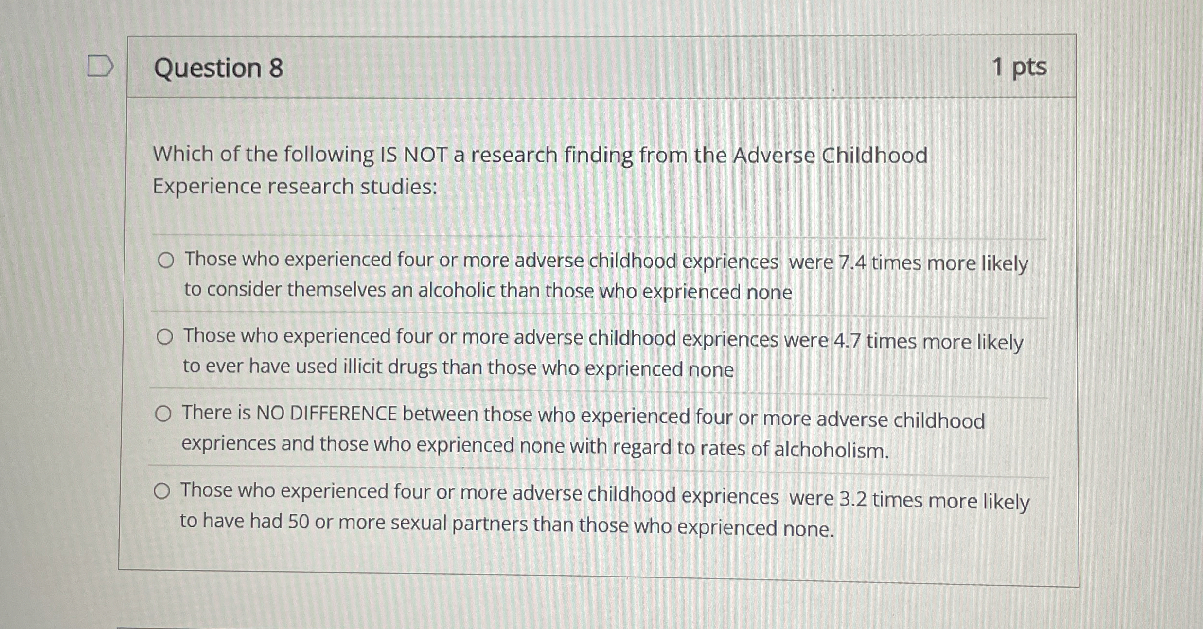 Solved Question 81 ﻿ptsWhich Of The Following IS NOT A | Chegg.com