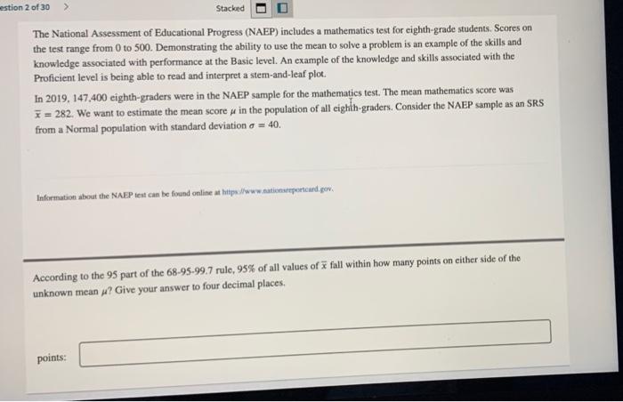 Solved Question 1 of 30 Stacked Attempt 3 The National | Chegg.com