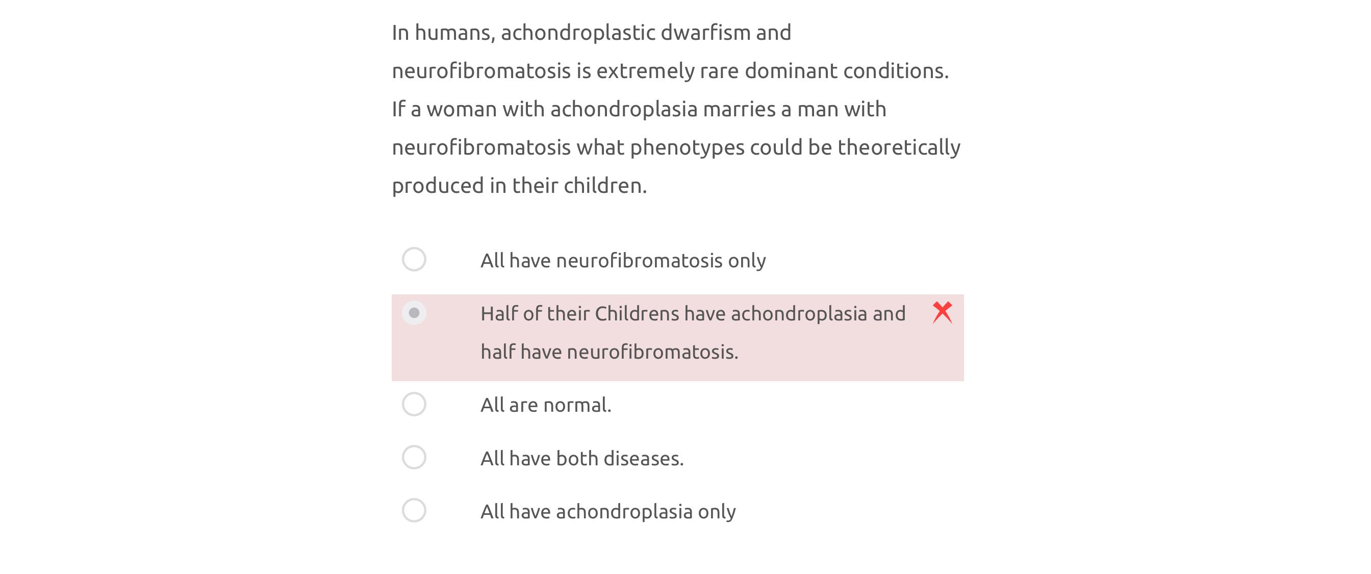 Solved In humans, achondroplastic dwarfism and | Chegg.com