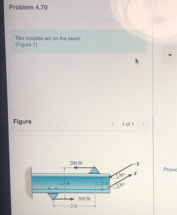 Solved Problem 4.70 Two couples act on the beam. (Figure 1) | Chegg.com
