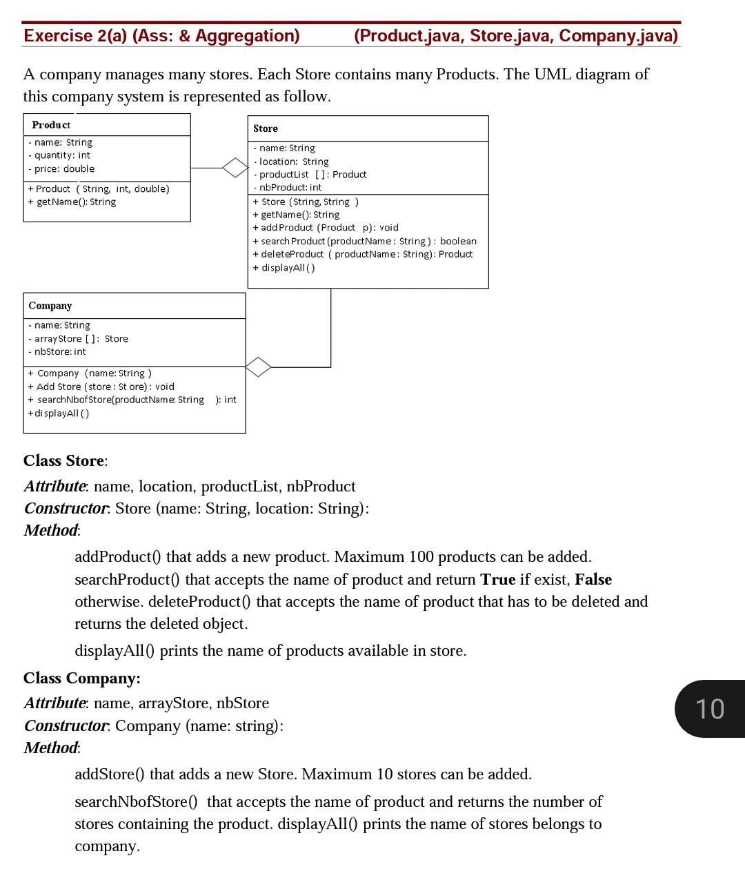 Solved Exercise 1(a) (Association & Aggregation) (Time.java, | Chegg.com