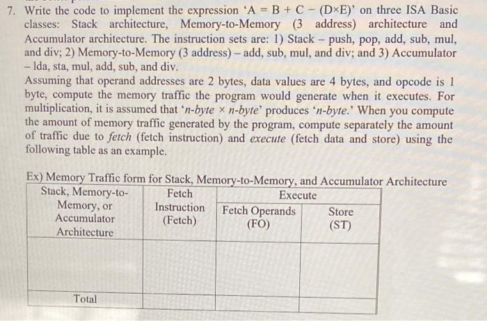Solved 7. Write the code to implement the expression 'A | Chegg.com
