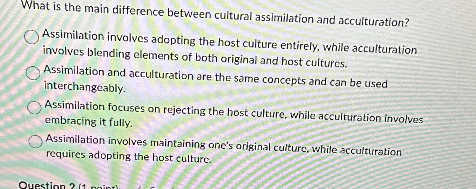 Acculturation assimilationとは To Be or Not to Be Assimilation vs Acculturation in the Workplace
