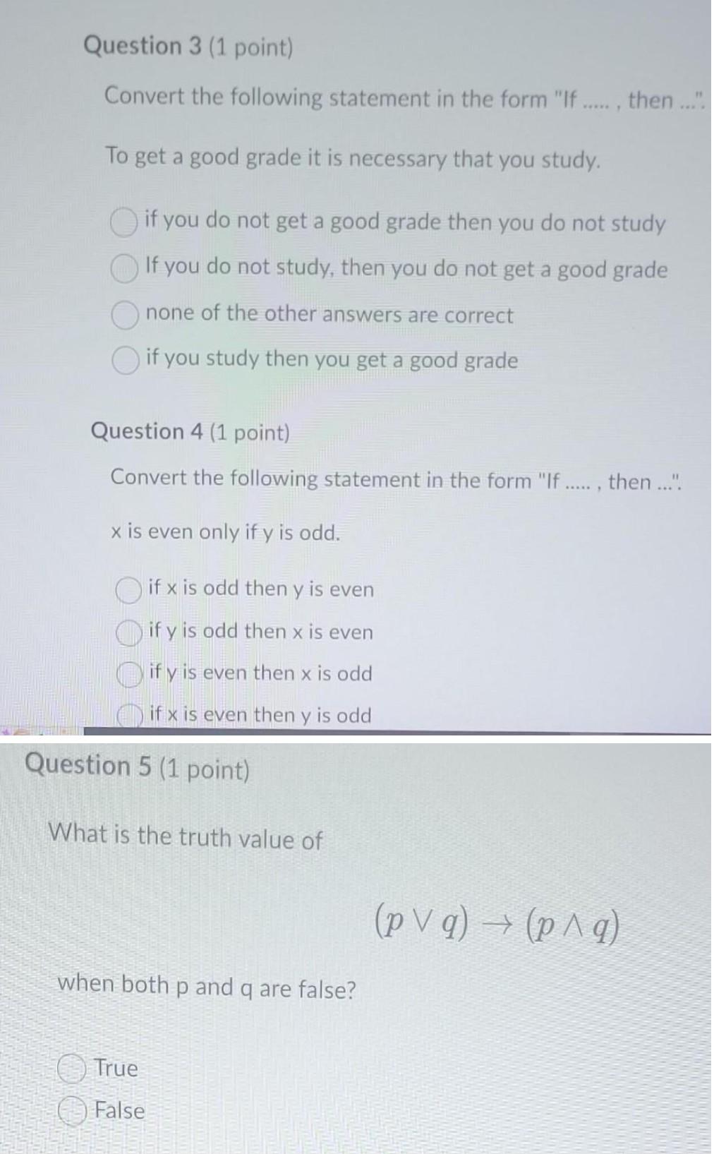 Convert the following statement in the form "If | Chegg.com