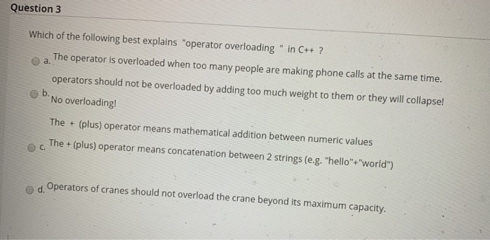 C++ Operator Overloading, ICT