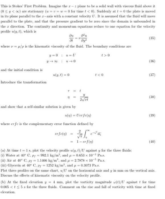 This Is Stokes' First Problem. Imagine The R- Plane 